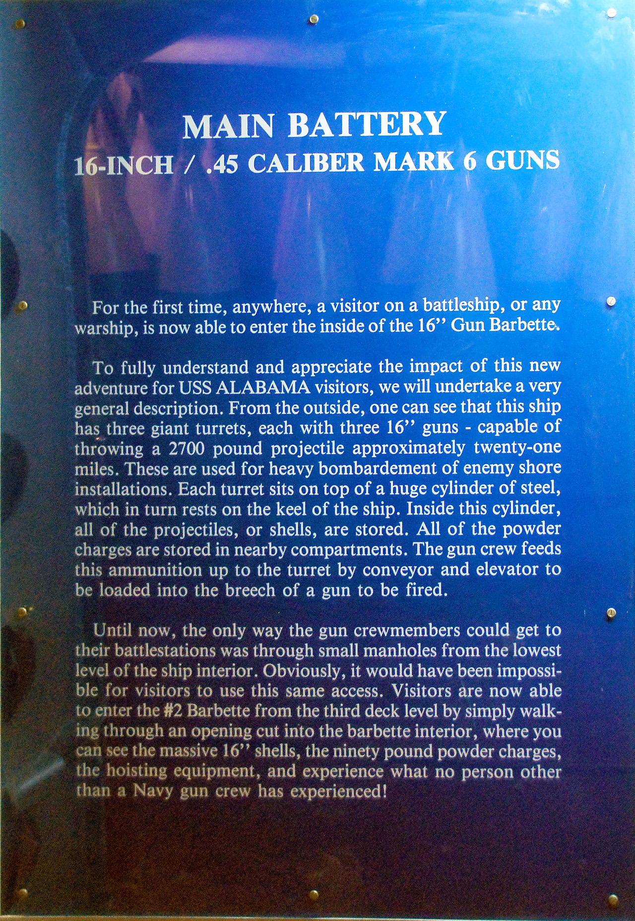 066, Main Battery