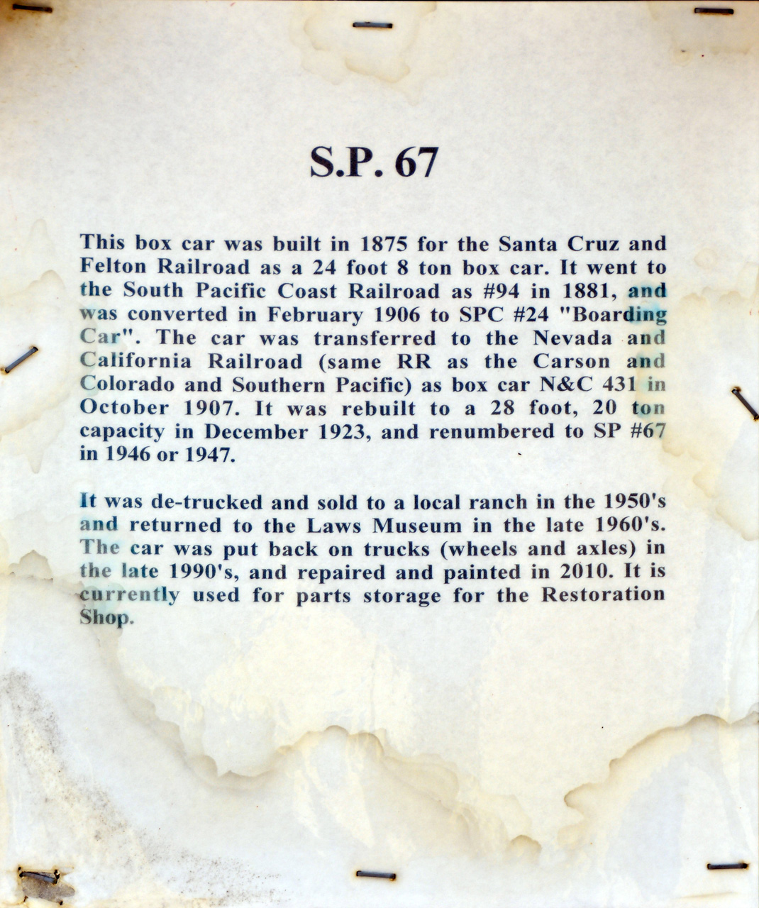 2015-06-10, 028, S.P. 67, Box Car