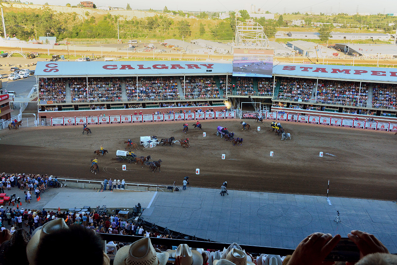 2017-07-09, 035, Calgary Stapede, AB, Chuck Wagon Rasces
