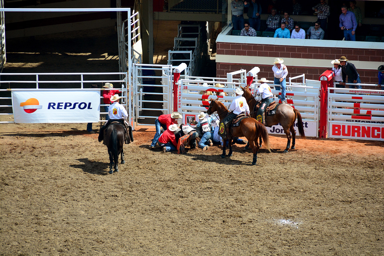 2017-07-10, 229, Calgary Stampede, AB, Bareback Bronco Riding